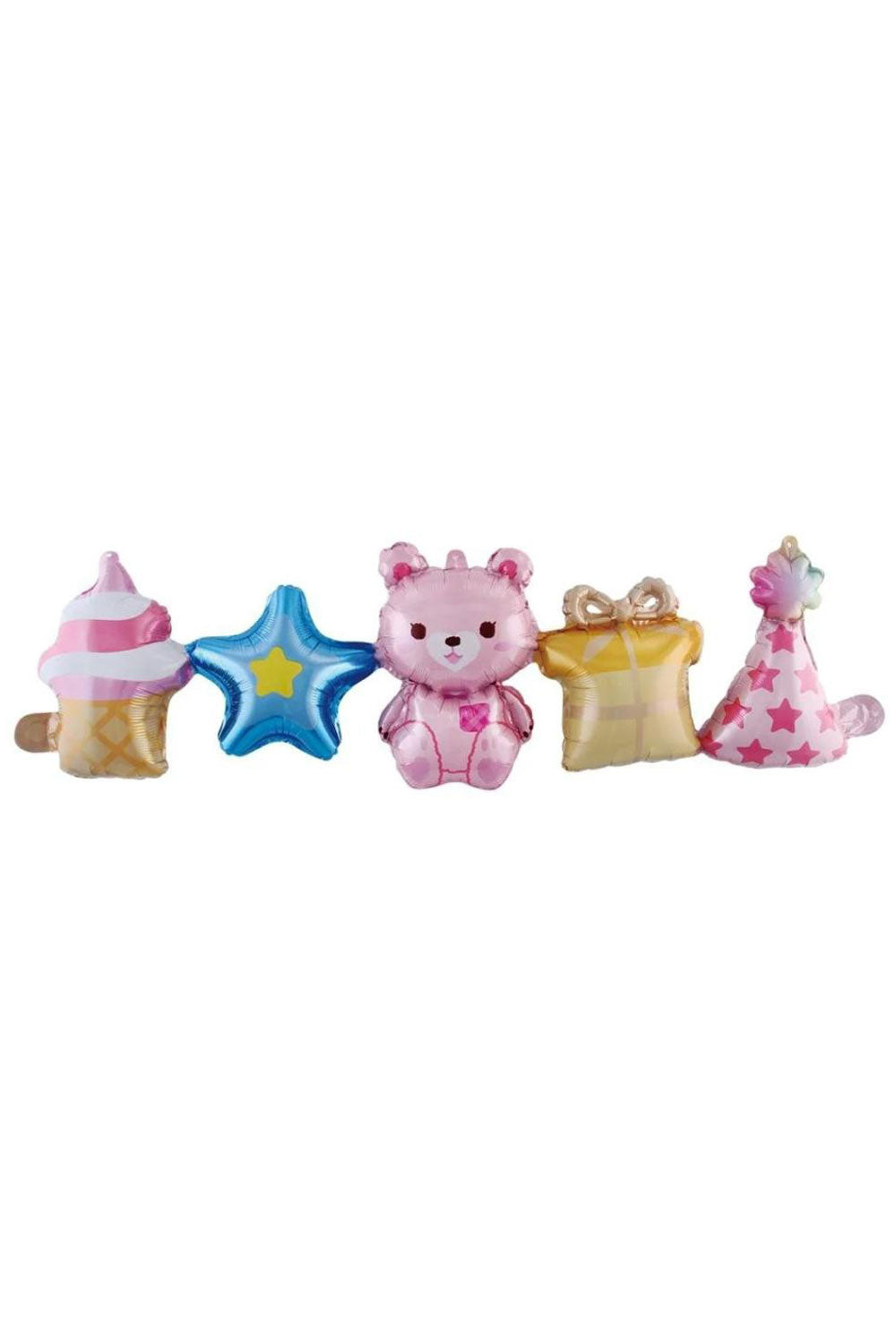 Pembe  Dondurma Balon Zincir Set