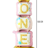 Beyaz  Ayaklı One Balon Set