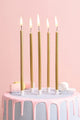 Gold 6-Piece Birthday Candle