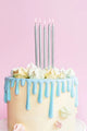 Silver 6-Piece Birthday Candle