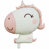 Beyaz  Sevimli Unicorn Figür Parti Balonu