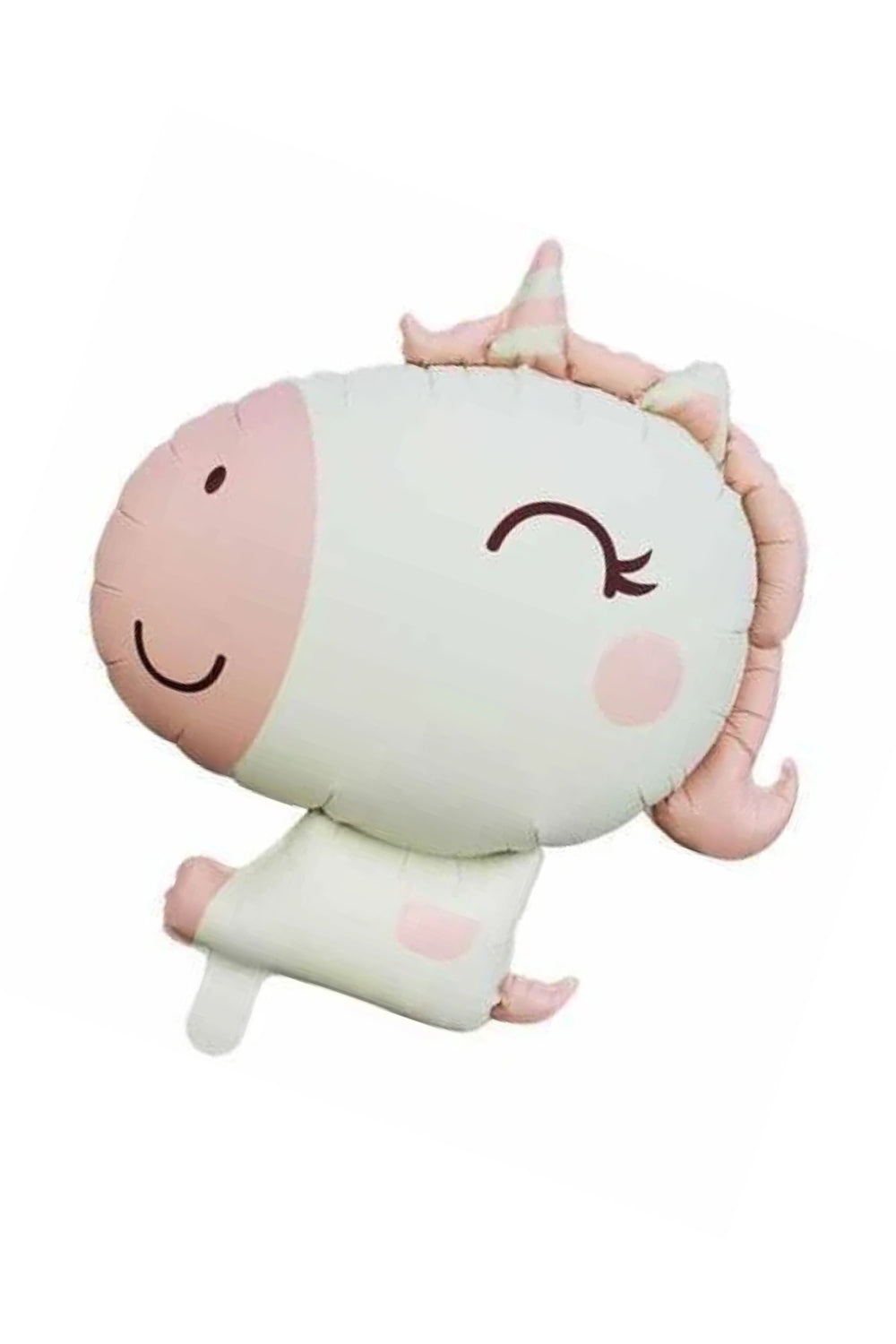 Beyaz  Sevimli Unicorn Figür Parti Balonu