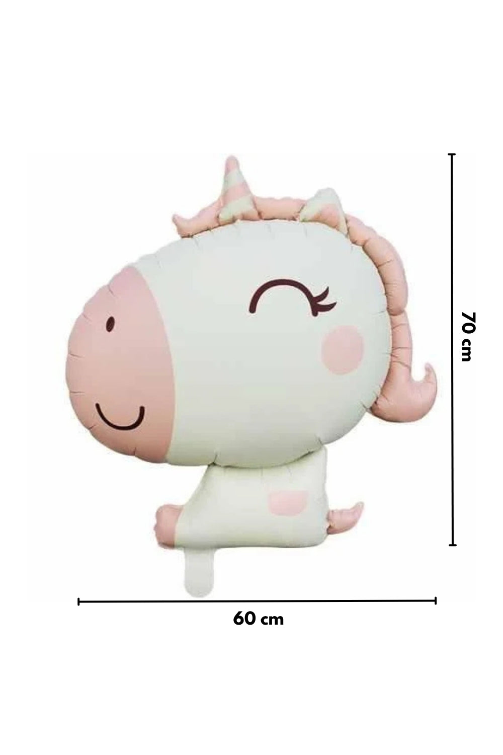 Beyaz  Sevimli Unicorn Figür Parti Balonu