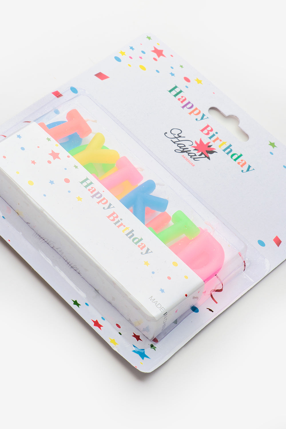 Çok Renkli  Pastel Tonları İyi Ki Doğdun Parti Mumu