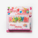 Çok Renkli  Simli Happy Birthday Harf Parti Mumu