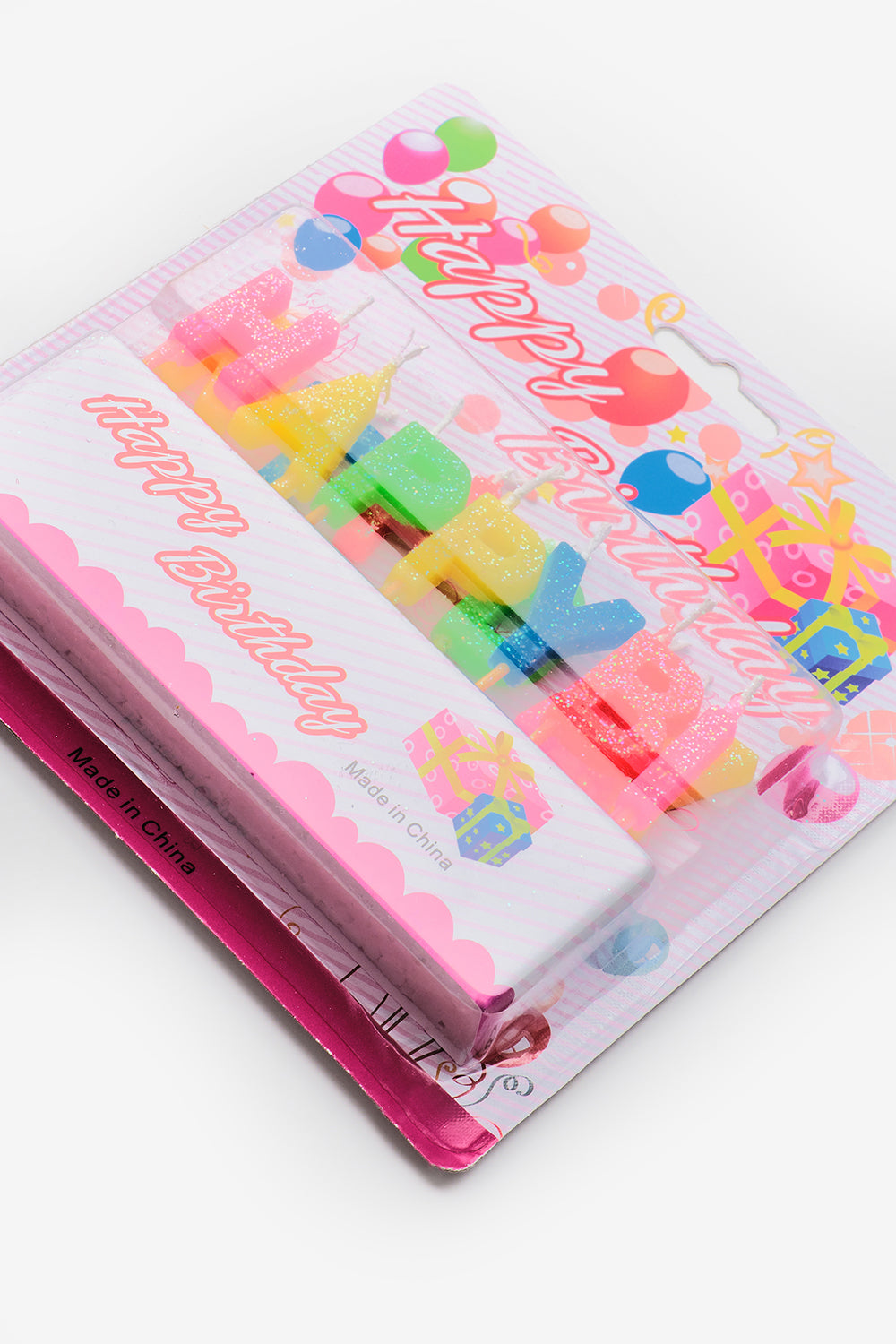 Çok Renkli  Simli Happy Birthday Harf Parti Mumu