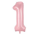 Pembe 1 Rakamı Parti Balonu