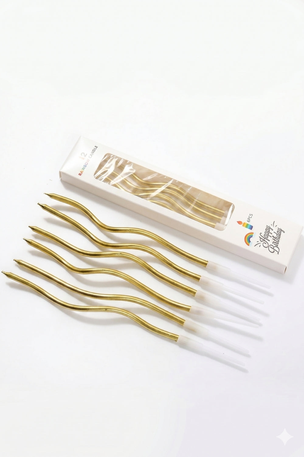 Altın 6'lı Spiral Part Mumu