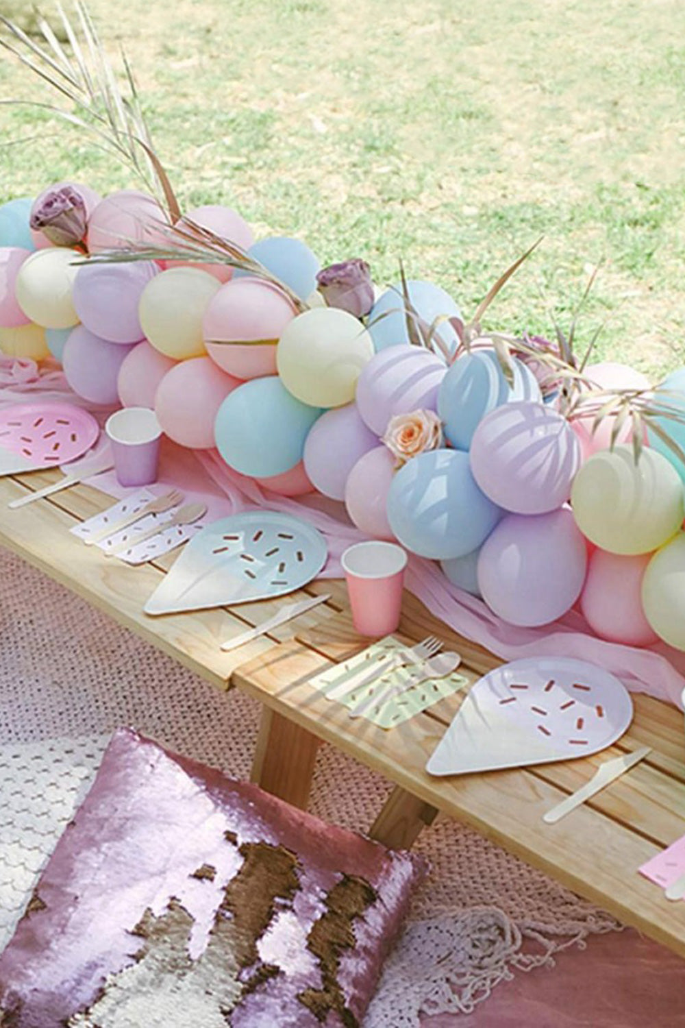 Çok Renkli  Makaron 100'lü Minik Balon Set