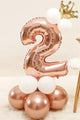 Rose  2 Rakamı Taçlı Balon Set