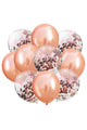 Rose Rose Confetti Transparent Balloon Set