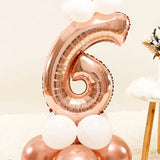 Rose  6 Rakamı Taçlı Balonlu Set