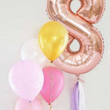 Rose  8 Rakamı Püsküllü Balon Set