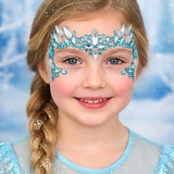 Mavi Tonları Elmas Model Kız Çocuk Yüz Sticker