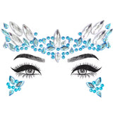 Mavi Tonları Elmas Model Kız Çocuk Yüz Sticker