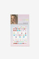 Multicolor Star and Butterfly Pattern Girl's Face and Nail Stickers