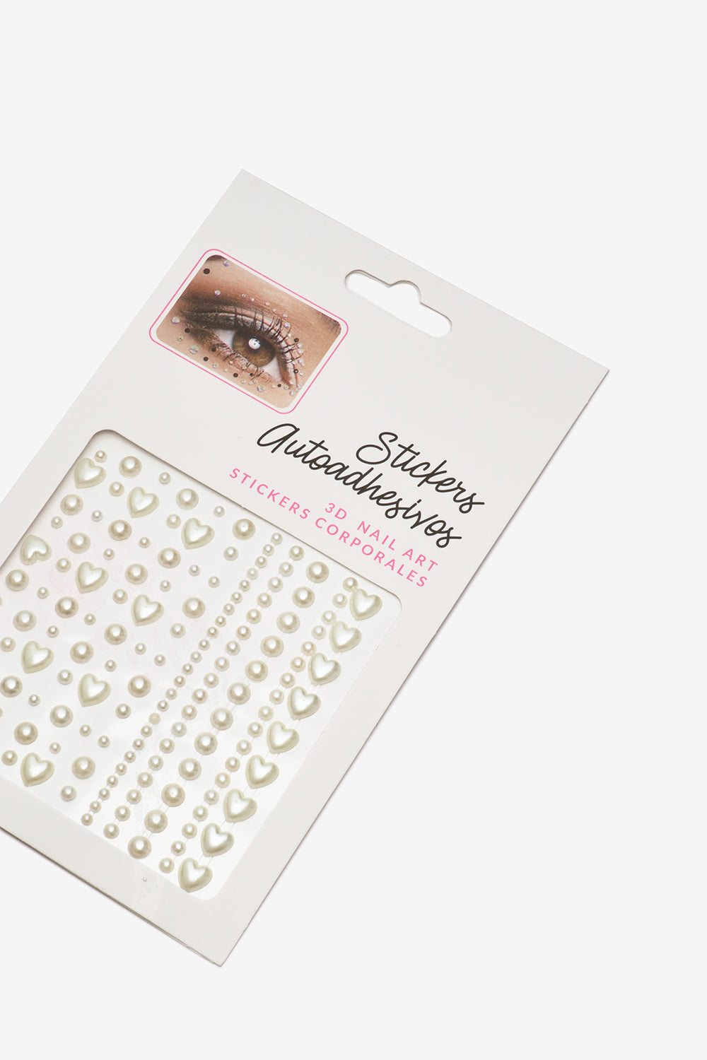 Ekru Yuvarlak ve Kalp Model Kız Çocuk Yüz ve Tırnak Sticker
