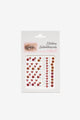 Red Round and Heart Pattern Girl's Face and Nail Sticker