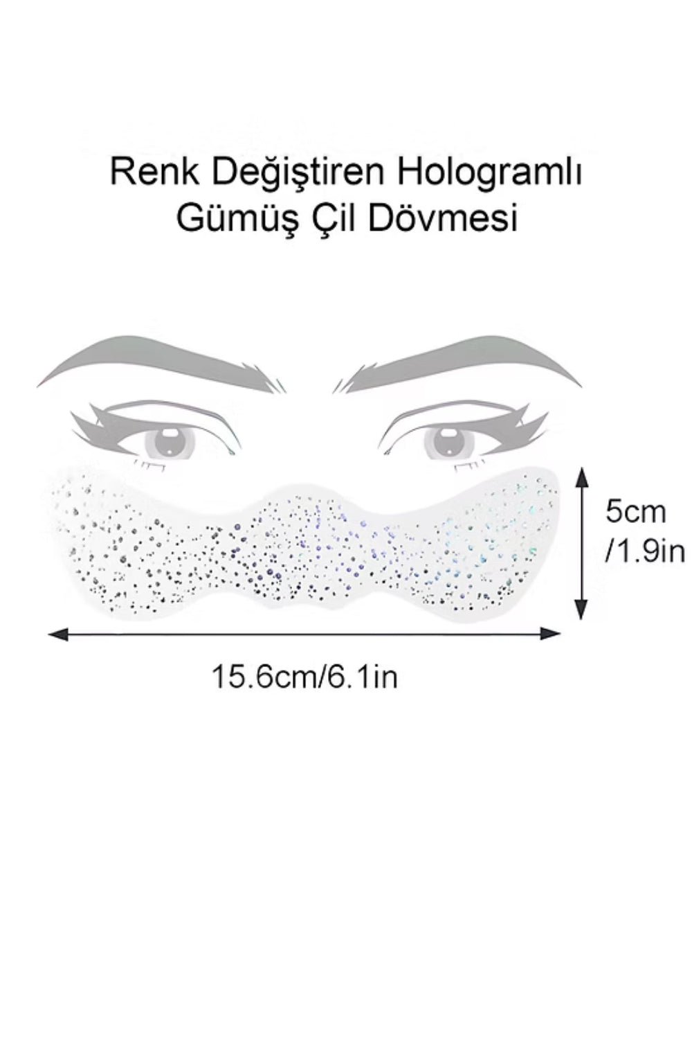 Gümüş  Kız Çocuk Çil Makyaj Bandı