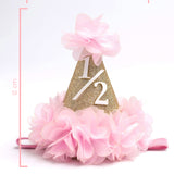 Pembe  1/2 Yaş Huni Bebek Taç