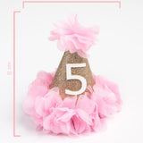 Pembe  5 Yaş Huni Doğum Günü Klips Toka