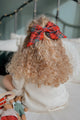 Red Plaid Bow Mother Daughter Hair Clip Set