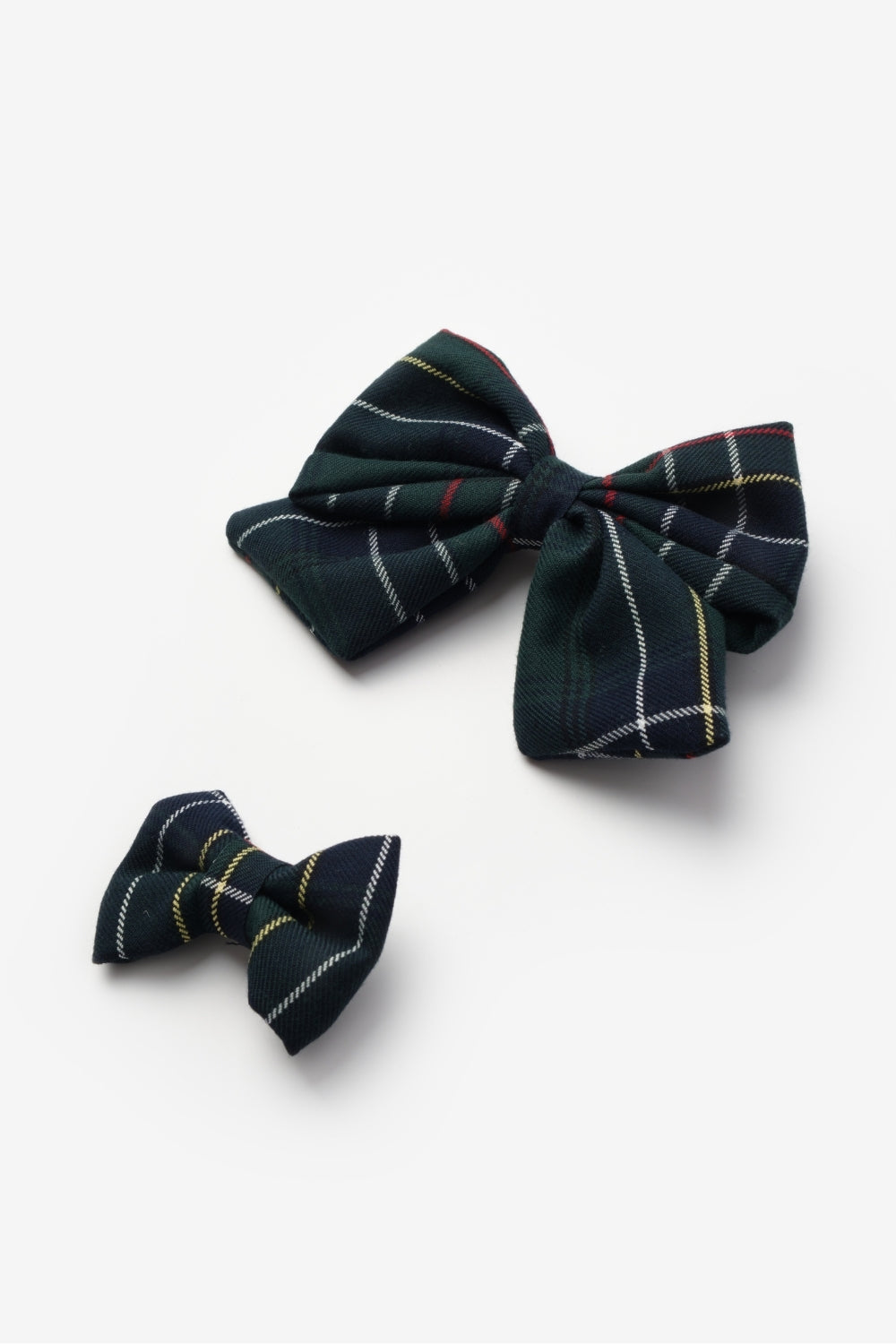 Yeşil  Ekose Fiyonk Anne Kız Toka Set