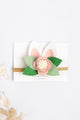 Powder Felt Flowered Rabbit Ear Baby Hairband