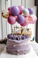 Purple Pink Balloon Cake Decoration