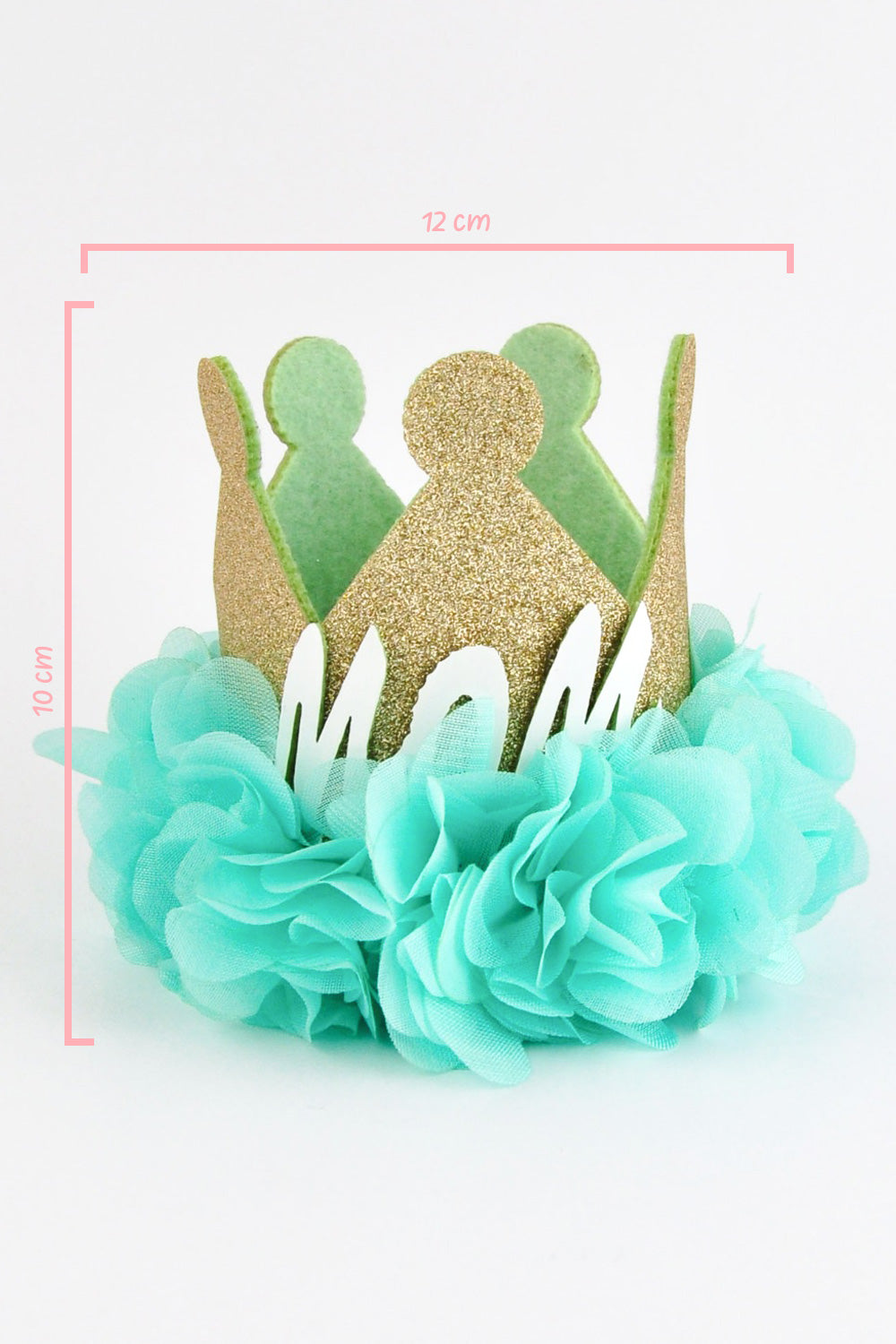Mint  Çiçekli Kraliçe Mom Klips Toka