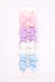 Multicolor Soft 8-Piece Ribbon Bow Clip Buckle Set