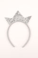 Gümüş  Payetli Kız Çocuk Kraliçe Taç