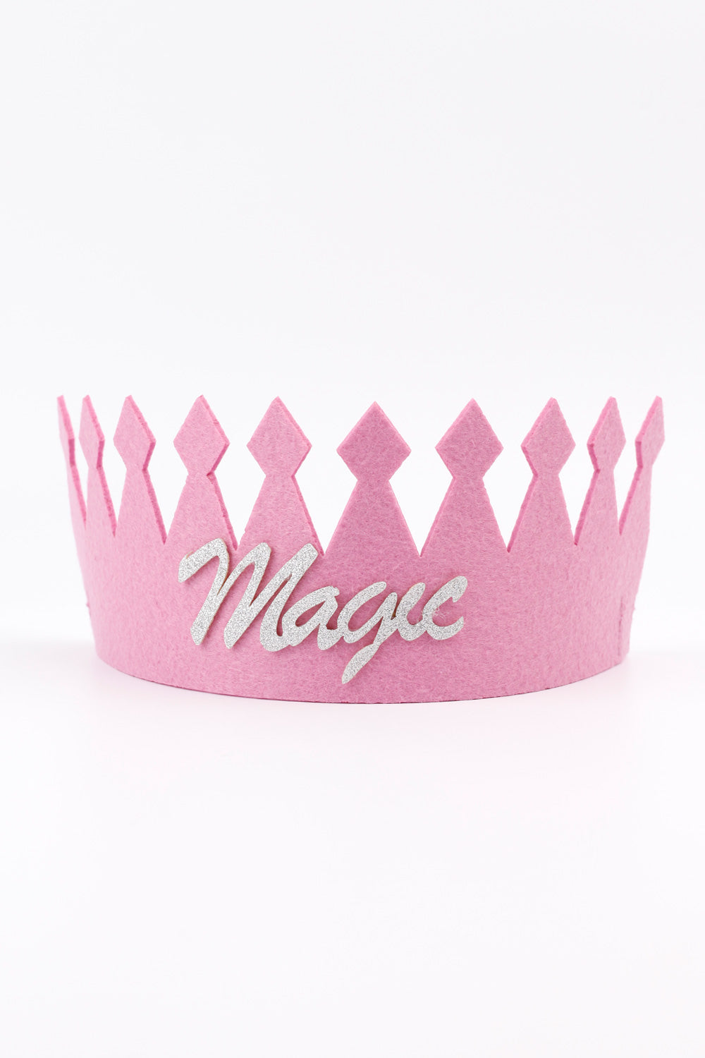 Lila  Simli Magic Yazılı Taç ve Asa Set