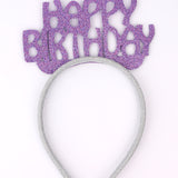 Lila  Simli Eva Happy Birthday Kız Çocuk Taç
