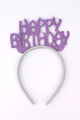 Lila  Simli Eva Happy Birthday Kız Çocuk Taç