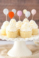 Gümüş  Happy Birthday Balon Pasta Süsü