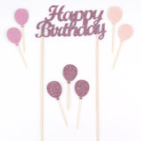 Lila  Happy Birthday Balon Pasta Süsü