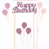 Lila  Happy Birthday Balon Pasta Süsü