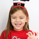 Kırmızı  Noel Baba Çizmeli Kız Çocuk Taç