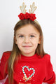 Red Rose Detailed Deer Antler Girls' Crown