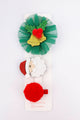Green Tulle Detailed Coquina Flower 3-Piece Clip Hairpin Set