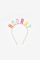 Multicolor Hooray Written Girls' Crown