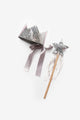Silver Sequined Girl's Hair Band Wand Set