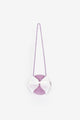 Lilac and White Bow Girl's Straw Bag