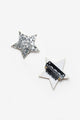 Silver Glitter Star Figured Hairless Baby Hair Clip