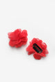 Red 2-Piece Tulle Flower Hairless Baby Hair Clip