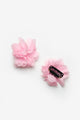 Pink 2-Piece Tulle Flower Hairless Baby Hair Clip
