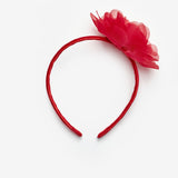 Kırmızı  Gül Detaylı Kız Çocuk Taç