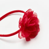 Kırmızı  Gül Detaylı Kız Çocuk Taç