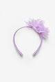 Lila  Gül Detaylı Kız Çocuk Taç
